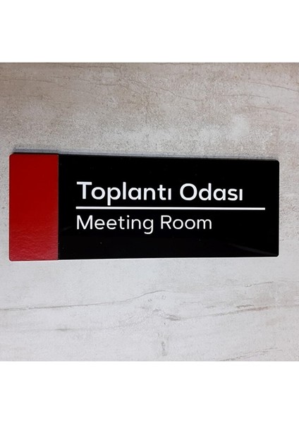 Kırmızı Detaylı Toplantı Odası Kapı Isimliği fiyatları