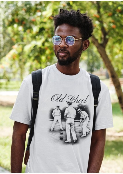 Zuno Erkek Slimfit Old School Baskılı T-Shirt