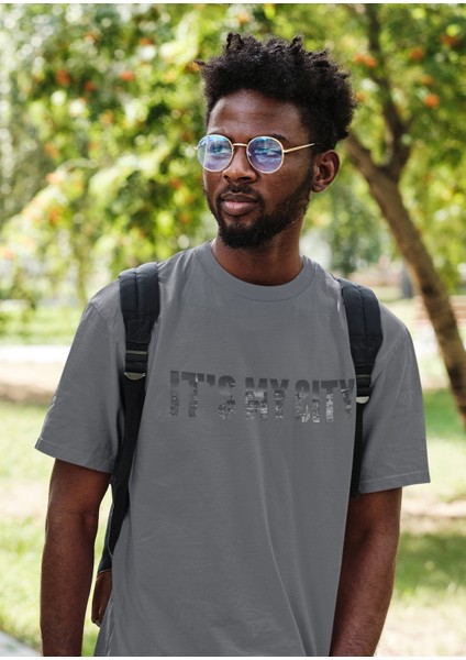 Zuno Erkek Slimfit My City Baskılı T-Shirt