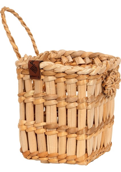 % 100 El Yapımı Doğal Kare Hasır Sepet | 10X10X11 cm | Çok Amaçlı Organizer | Mutfak, Banyo, Salon Için Dekoratif Sepet fiyatları