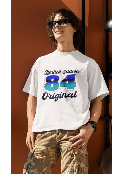 Zuno Erkek Oversize Limited Edition 84 Baskılı Tshirt