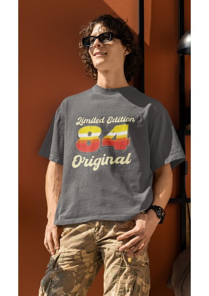 Zuno Erkek Oversize Limited Edition 84 Baskılı Tshirt