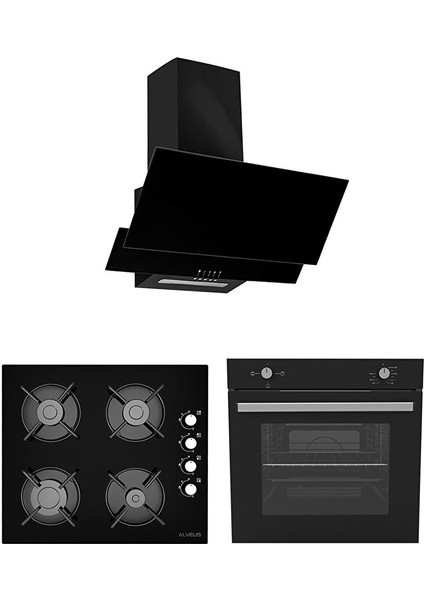 850 Si̇yah 3'lü Ankastre SET(AD07-A10-AF850)
