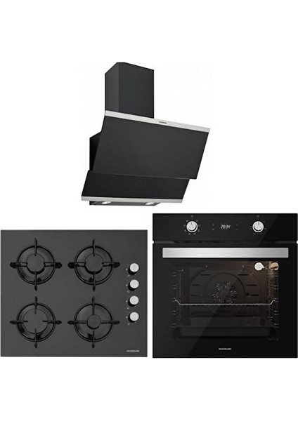 Siyah Cam Ankastre Set BO6504B01 - CS5349B01 - 3420 Classy