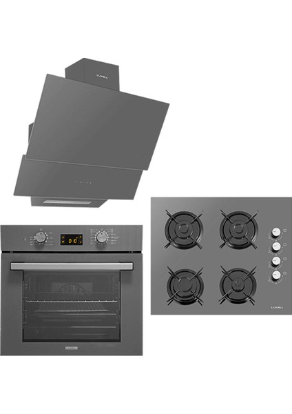 Opal Gri Dijital Ankastre Set