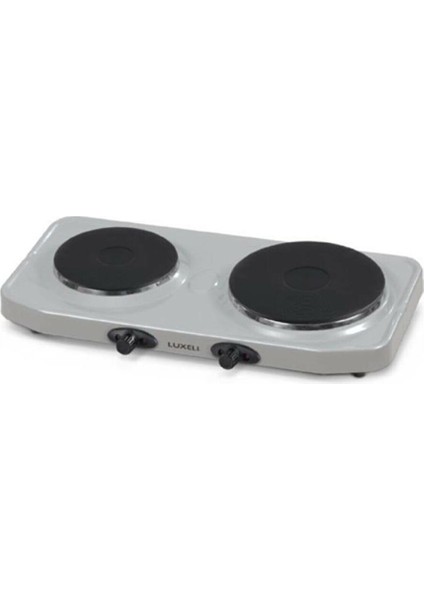 LX-7021 Hotplate Emaye Çiftli Elektrikli Ocak Gri