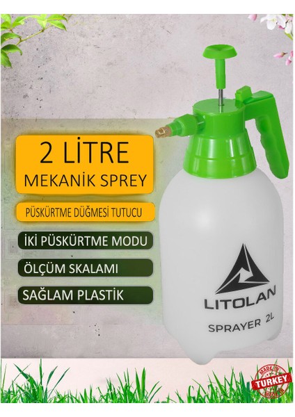 2 Lt Zi̇rai̇ Ilaçlama Pompasi, Sulama Püskürtücü Standart