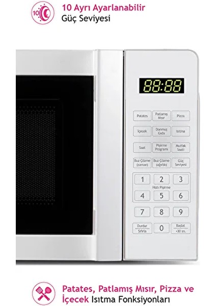 Almd 25 - 20 Litre Dijital Mikrodalga Fırın - Beyaz indirimleri
