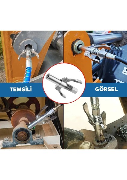 Mandallı Gres Pompa Ucu Memesi El Tipi Manuel Yağlama Kuplörü 9 cm Uç modelleri