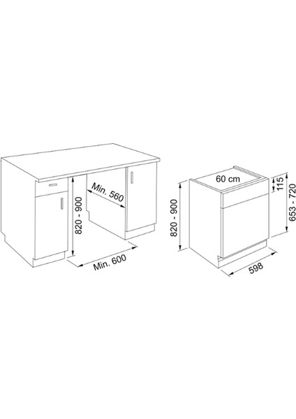 Fdws 614 D8P Dos E 8 Programlı Ankastre Bulaşık Makinesi 358
