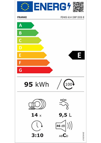 Fdws 614 D8P Dos E 8 Programlı Ankastre Bulaşık Makinesi 358
