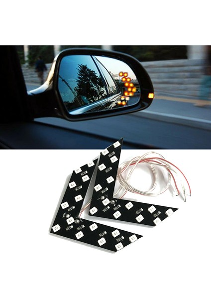 Volkswagen Golf Mk 2 1983-1992 Uyumlu Ayna Gündüz Ledi Amber Renk 14 Led'li Sarı