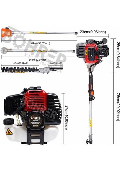 Alman 15 Hp /h 3'ü Bir Budama Testeresi, Çit Kesme , Tırpan , Benzinli Tırpan Çim Biçme Makinesi fiyatları