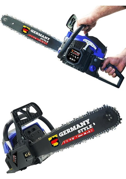 Alman Turbo MS-650 52 cc Ağaç Dal Kesim Benzinli Hızar Ağaç Kesme Moturu Zincirli Testere
