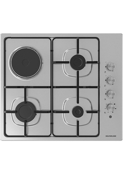 AS5632X01 Inox 3 Gazlı 1 Elektrikli Göz Ankastre Ocak 60CM