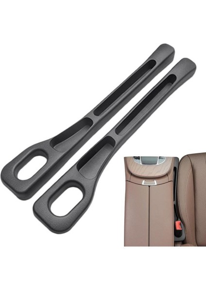 2 Adet Siyah Araç Oto Koltuk Arası Boşluk Doldurma Pedi Cüzdan Kart Düşme Önleyici Telefon Tutucu
