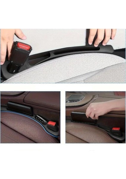 2 Adet Siyah Araç Oto Koltuk Arası Boşluk Doldurma Pedi Cüzdan Kart Düşme Önleyici Telefon Tutucu fiyatları