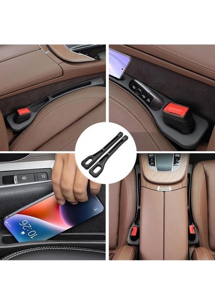2 Adet Siyah Araç Oto Koltuk Arası Boşluk Doldurma Pedi Cüzdan Kart Düşme Önleyici Telefon Tutucu fırsatları