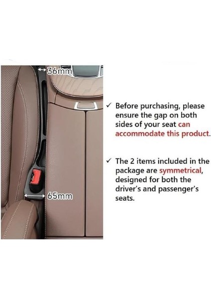 2 Adet Siyah Araç Oto Koltuk Arası Boşluk Doldurma Pedi Cüzdan Kart Düşme Önleyici Telefon Tutucu indirimleri