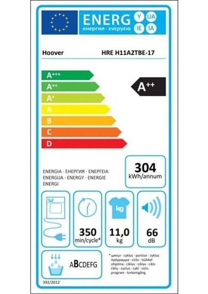 HRE-H11A2TBE-17 11 kg Wi-Fi + Bluetooth Bağlantılı Isı Pompalı Beyaz Kurutma Makinesi indirimleri