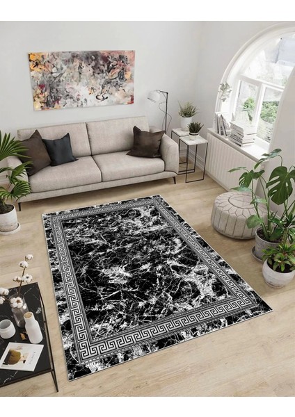 Işıltı Koleksiyonu MODEL43 Süngerli Dijital Baskılı Saçaksız Mutfak Halısı Yolluk