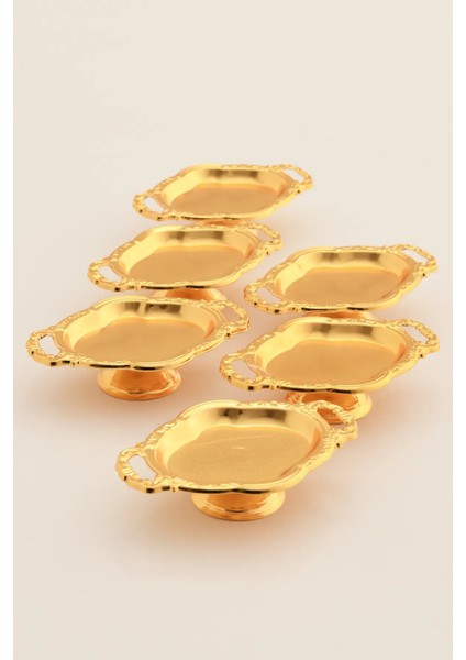 Mini Kulplu Oval Model Ayaklı Lokumluk 6'lı Takım modelleri