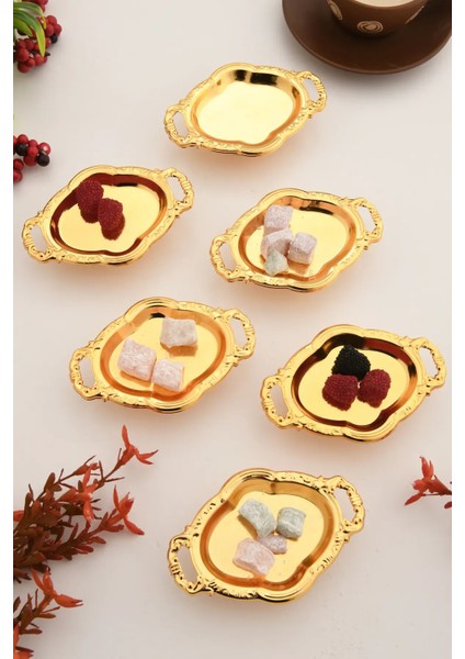 Mini Kulplu Oval Model Ayaklı Lokumluk 6'lı Takım fırsatları