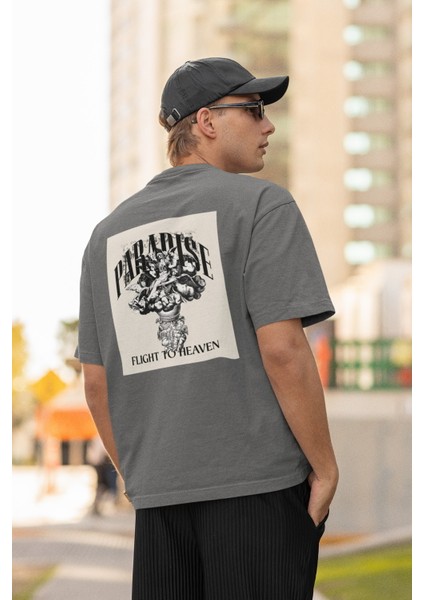 Zuno Erkek Oversize Paradise Baskılı Tshirt