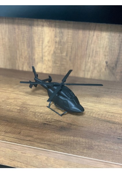BELL-429 Model 3D Baskı Helikopter || Tercihe Göre Isim Baskılı || Dolgulu 25 cm || Siyah