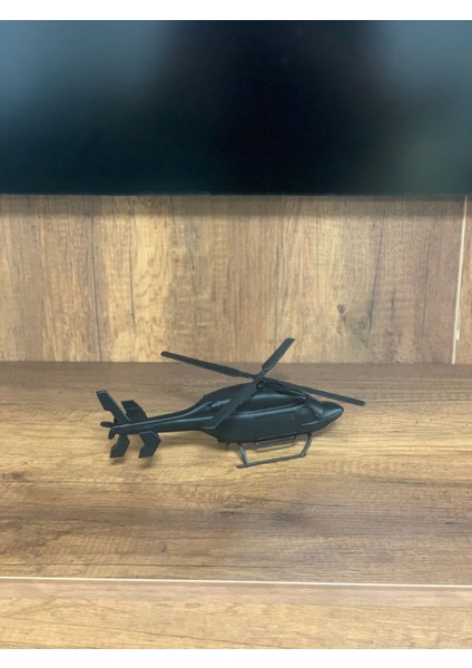 BELL-429 Model 3D Baskı Helikopter || Tercihe Göre Isim Baskılı || Dolgulu 25 cm || Siyah