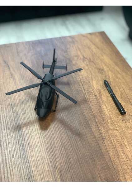 BELL-429 Model 3D Baskı Helikopter || Tercihe Göre Isim Baskılı || Dolgulu 25 cm || Siyah