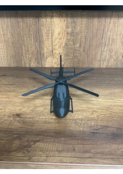 BELL-429 Model 3D Baskı Helikopter || Tercihe Göre Isim Baskılı || Dolgulu 25 cm || Siyah