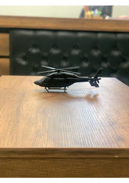 BELL-429 Model 3D Baskı Helikopter || Tercihe Göre Isim Baskılı || Dolgulu 25 cm || Siyah