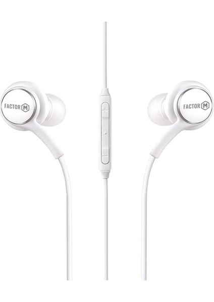 Extra Bass Kulakiçi Mikrofonlu Kablolu Kulaklık Beyaz (Fm­kmkby) Beyaz
