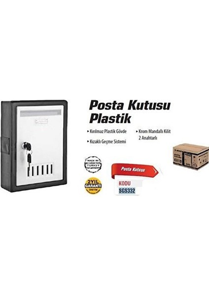 Posta Kutusu SGS332 Plastik Iki Anahtarlı fiyatları