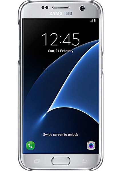 Galaxy S7 Clear Back Cover Orjinal Kılıf - Gümüş EF-QG930CSEGWW