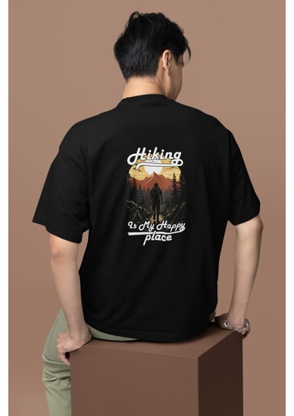 Zuno Erkek Oversize Hiking Baskılı Tshirt