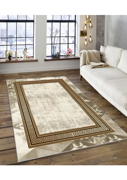 Işıltı Koleksiyonu MODEL138 Süngerli Dijital Baskılı Saçaksız Mutfak Halısı Yolluk