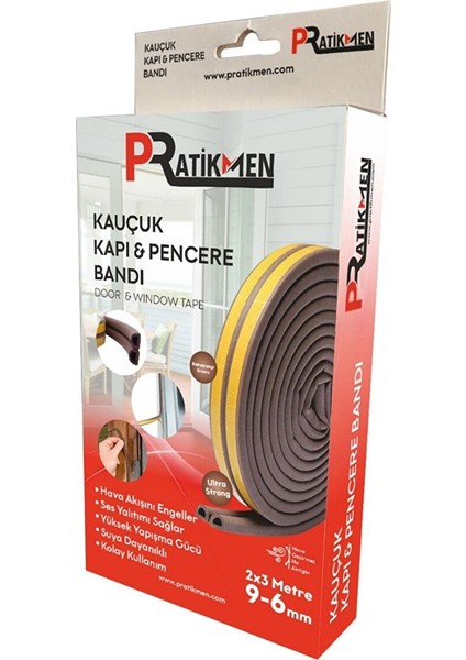 Kauçuk Kapı ve Pencere Yapışkanlı Izolasyon Bandı