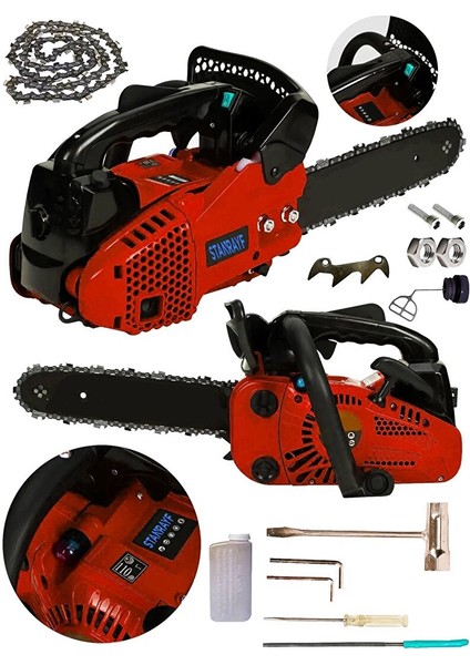 Alman 5,9 Hp 52CC Portatif Mini Benzinli Testere Dal Budama Ağaç Odun ve Kesme Testeresi Hızar Motoru fırsatları
