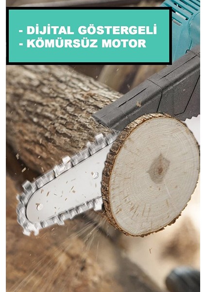 Alman Dijital Gösterge Otomatik Yağlamalı Şarjlı El Testeresi Ağaç Odun Dal Kesme Budama modelleri