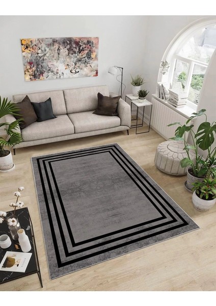 Işıltı Koleksiyonu Model5 Süngerli Dijital Baskılı Saçaksız Mutfak Halısı Yolluk