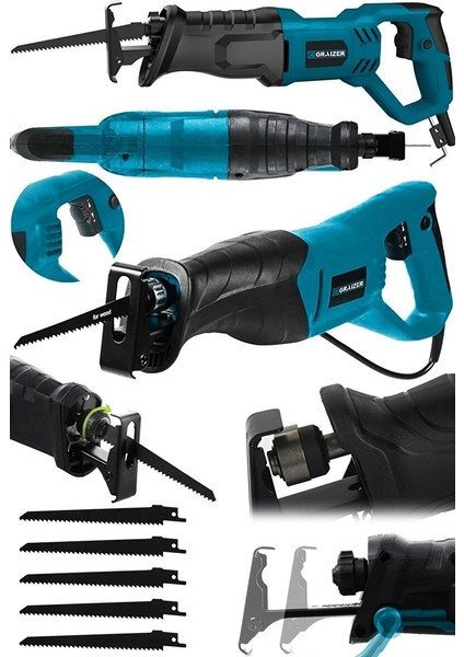 Alman 9000 Xdrive 6 Kademe Devir Ayarli Bakir Sargili Kemik Kesme Tilki Kuyruğu Testere Makinesi fiyatları