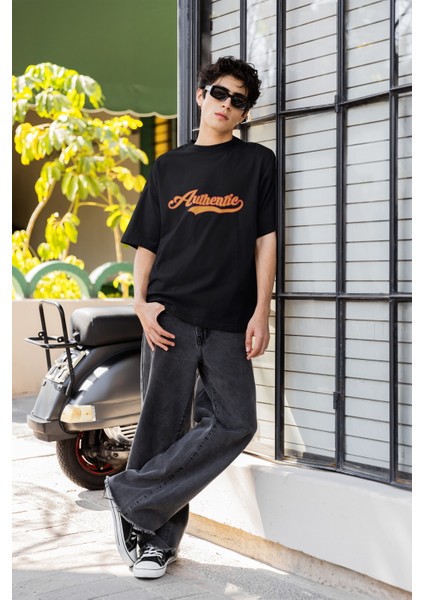 Zuno Erkek Oversize Authentic Baskılı Tshirt