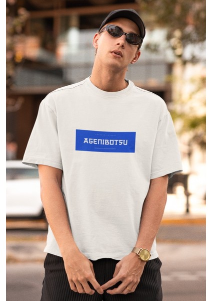 Zuno Erkek Oversize Agenibotsu Baskılı Tshirt