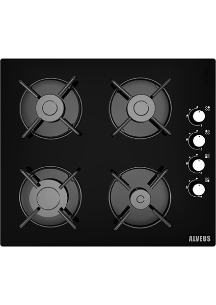 New 604 Si̇yah Cam 3'lü Ankastre Set BİNDESİT-GLS640-MFA604