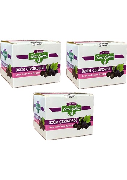 Üzüm Çekirdeği KREMI100 ml 3 Adet, Lokman Sena Sultan