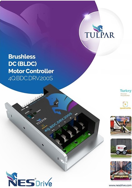 Fırçasız Motor Sürücü (Bldc) TULPAR200-80V/15A 15A