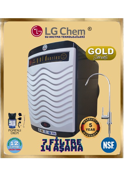 Gold Plus Pompali Si̇yah-Beyaz Renk 14 Aşama 7 Fi̇li̇tre 12 Li̇tre Su Aritma Ci̇hazi