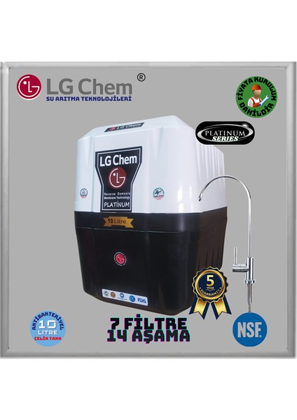 Platinum Montaj Dahi̇l 10 Li̇treli̇k 14 Aşamali 7 Filtre Su Aritma Ci̇hazi Multimineral-Gümüş Iyon-Dublealkali